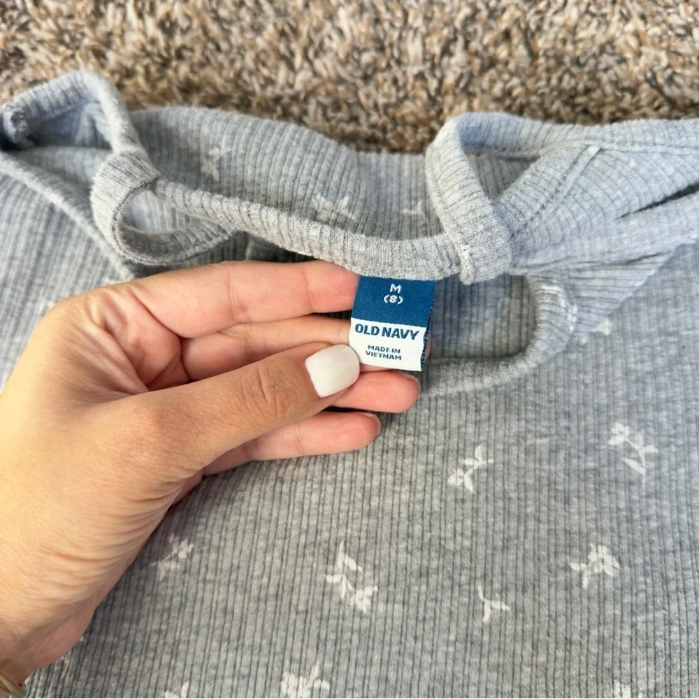 Old Navy Light Gray Knit Top Rib-Knit Cami for Girls Size M (8)